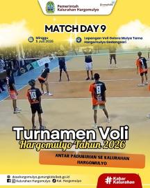 MATCH DAY 9 TURNAMEN VOLI HARGOMULYO TAHUN 2026